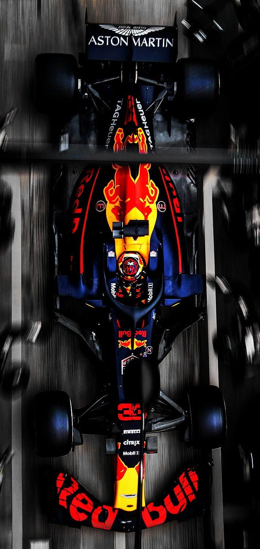 Red Bull Racing Formula 1 Car Top View Wallpaper HD phone wallpaper