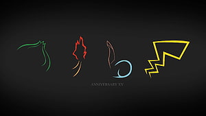Final Fantasy XV Anniversary Emblem Line Art on Dark Background HD wallpaper