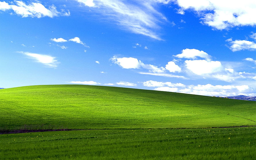 Bliss Windows XP Default Desktop Wallpaper Green Hill Blue Sky HD wallpaper