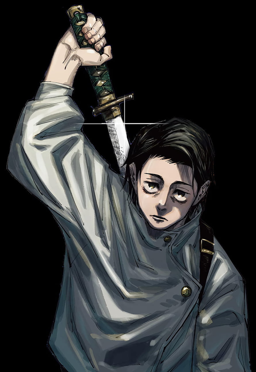 Yuta Okkotsu from Jujutsu Kaisen Holding Sword in Dark Anime Illustration HD phone wallpaper