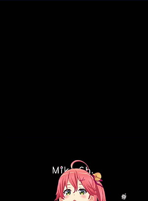 Sakura Miko Anime Character Portrait with Pink Hair and Green Eyes on Black Background HD phone wallpaper