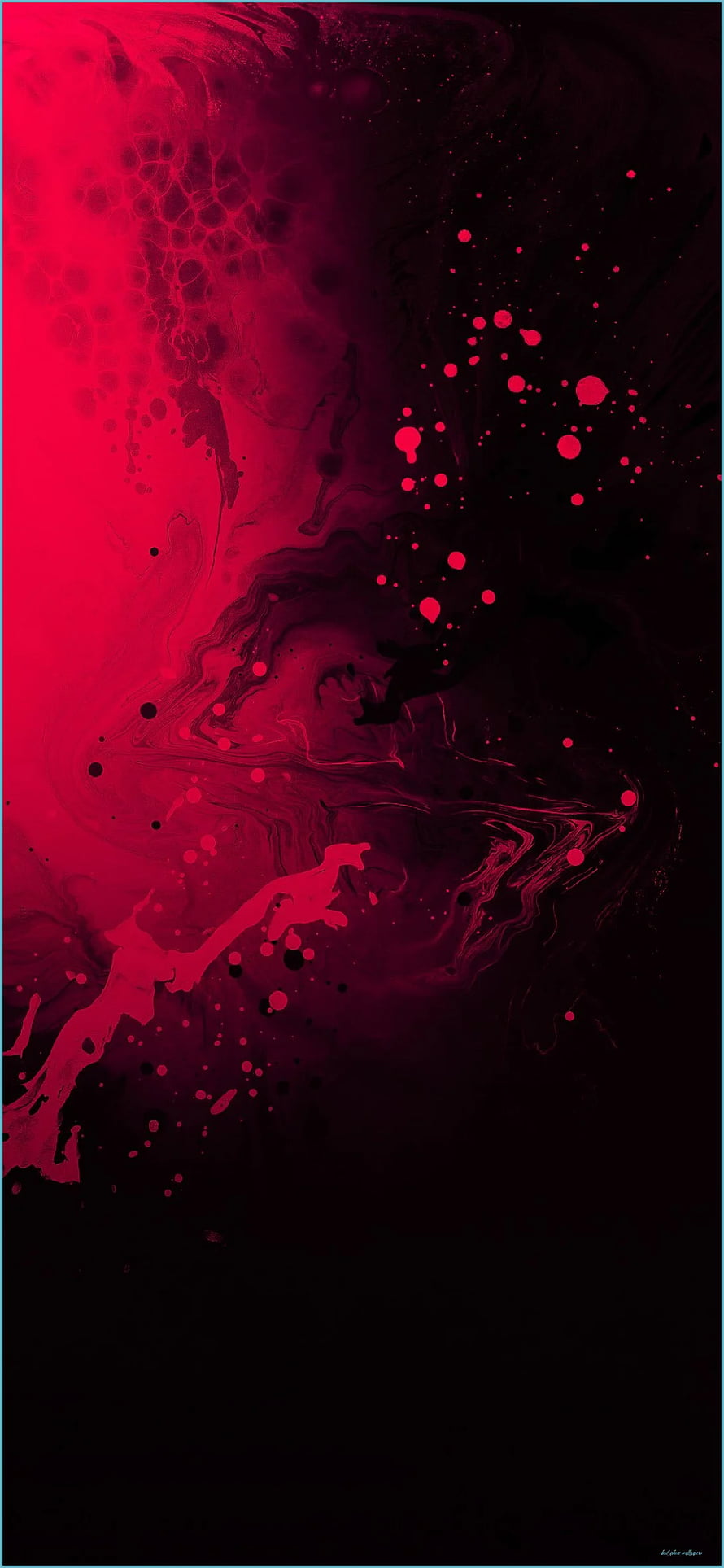 Abstract Red and Black Ink Fluid Art with Splatters and Swirls HD phone wallpaper