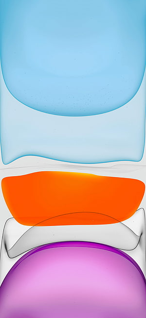 Abstract 3D Render of Smooth Blue Orange and Purple Liquid Shapes HD phone wallpaper