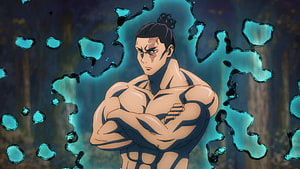 Aoi Todo Anime Character with Glowing Blue Aura and Muscular Build HD wallpaper