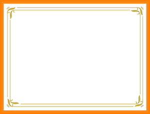 Elegant Gold and Orange Decorative Border Frame Design HD wallpaper