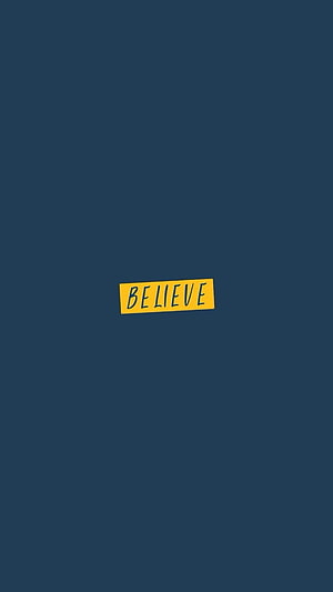 Ted Lasso Believe Quote Minimalist Dark Blue Motivational Wallpaper HD phone wallpaper