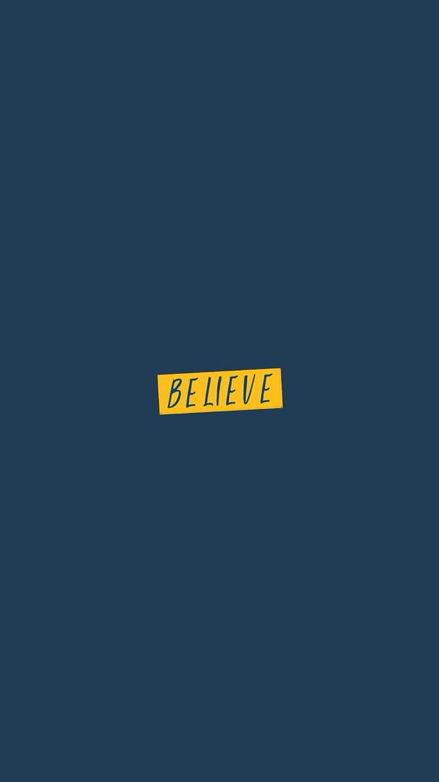 Ted Lasso Believe Quote Minimalist Dark Blue Motivational Wallpaper HD phone wallpaper