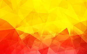 Vibrant Low Poly Geometric Abstract Background in Warm Orange and Yellow Tones HD wallpaper