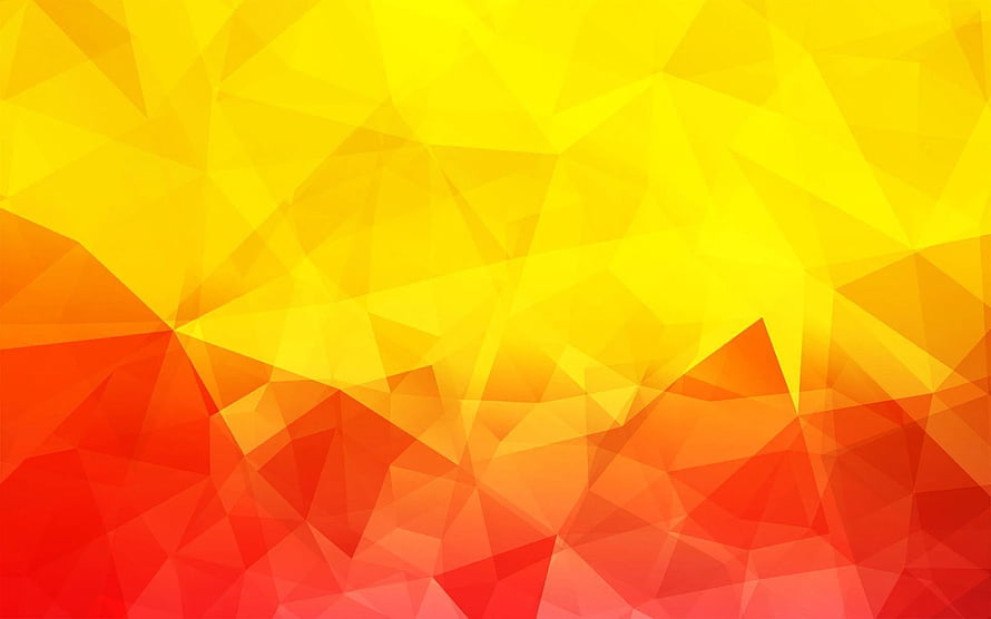 Vibrant Low Poly Geometric Abstract Background in Warm Orange and Yellow Tones HD wallpaper
