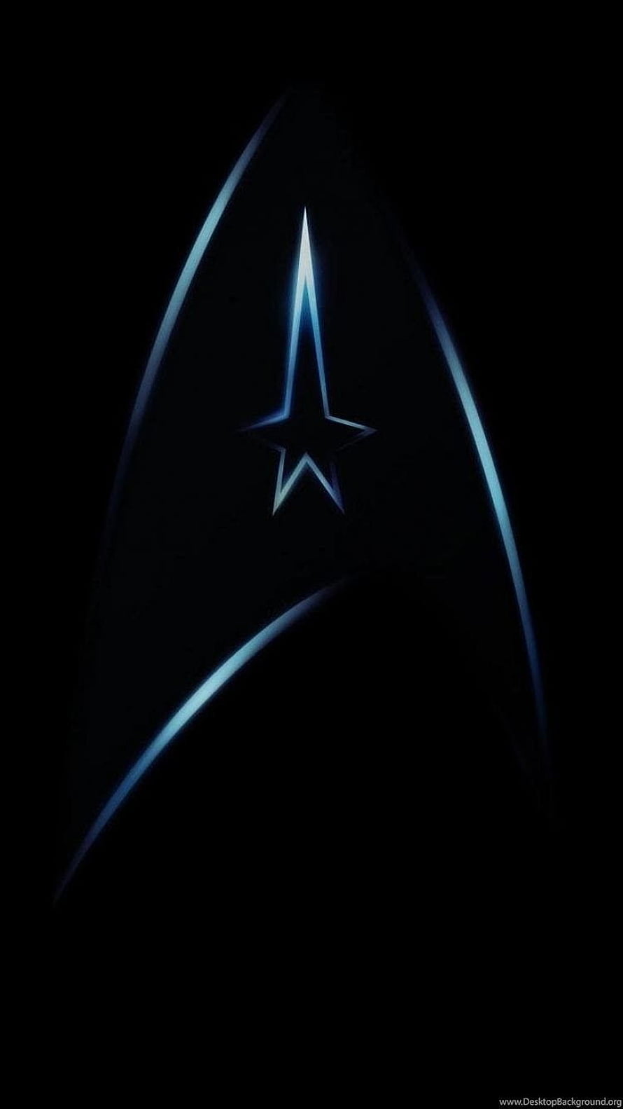 Star Trek Delta insignia glowing in deep space darkness HD phone wallpaper