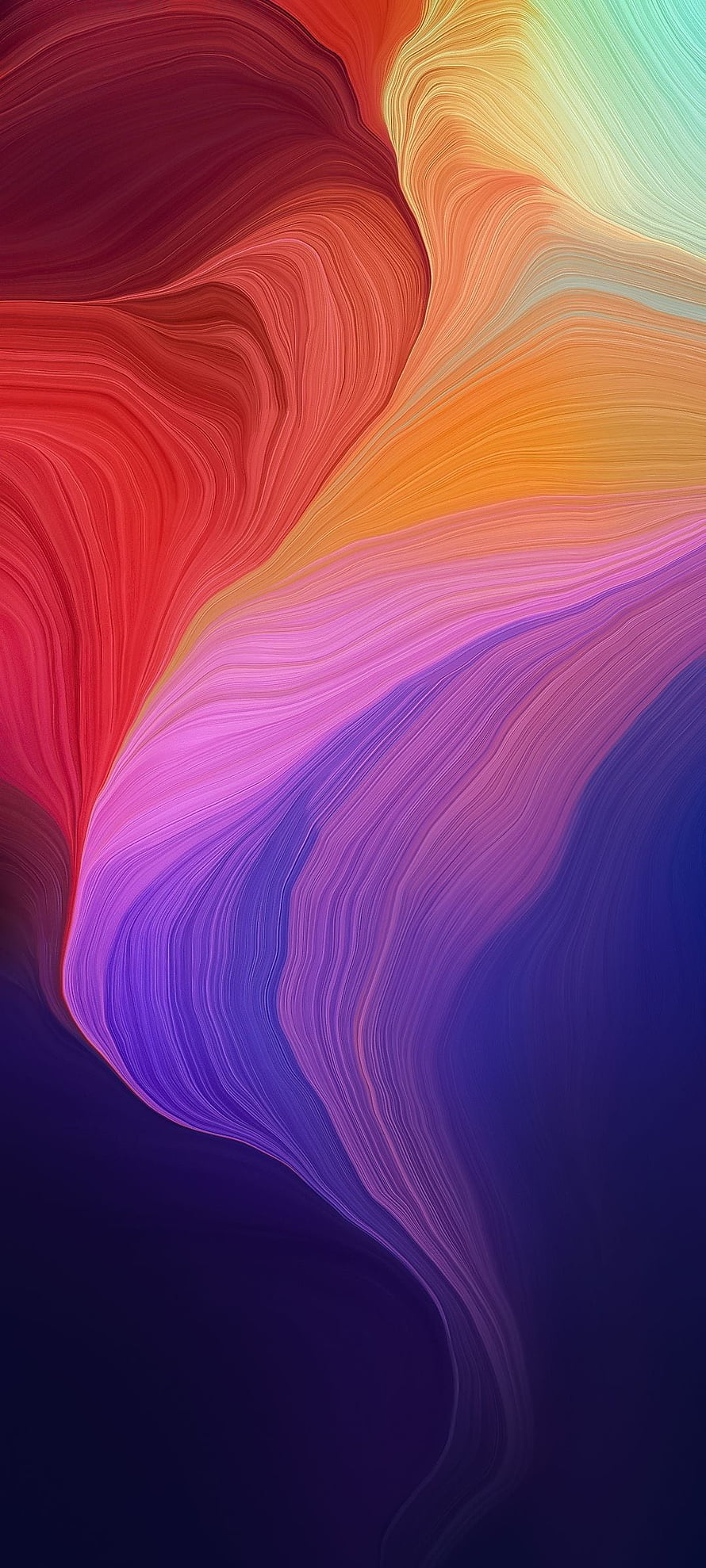 Vibrant Abstract Swirling Lines Gradient Wallpaper HD phone wallpaper