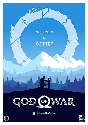 God of War We Must Be Better Minimalist Poster Art HD phone wallpaper