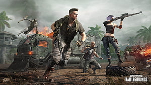 PlayerUnknown's Battlegrounds PUBG Battle Royale Squad Action Wallpaper HD wallpaper
