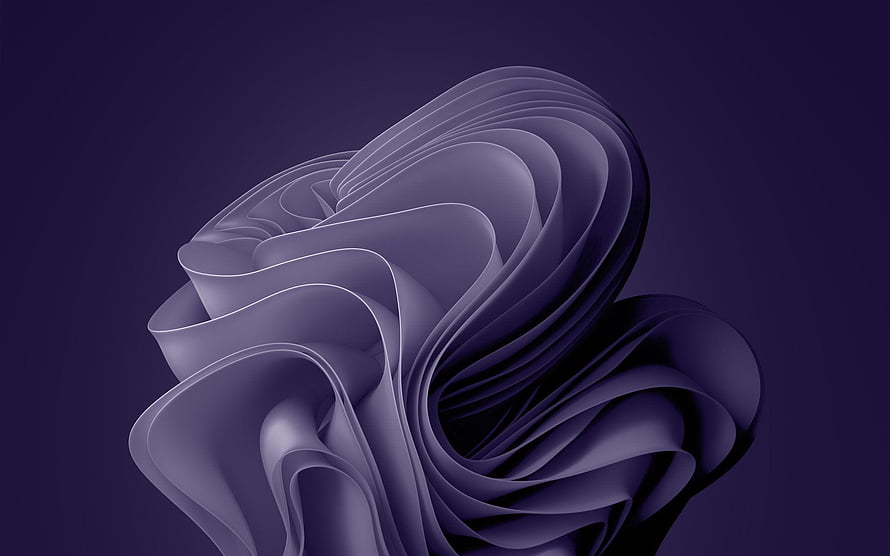 Abstract Purple Swirls Wallpaper - Smooth 3D Flowing Ribbons HD wallpaper