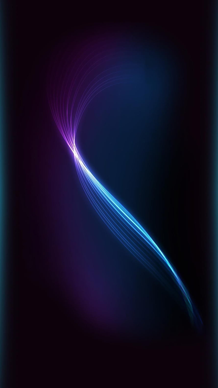 Abstract Neon Light Streaks in Purple and Blue on Dark Background HD phone wallpaper