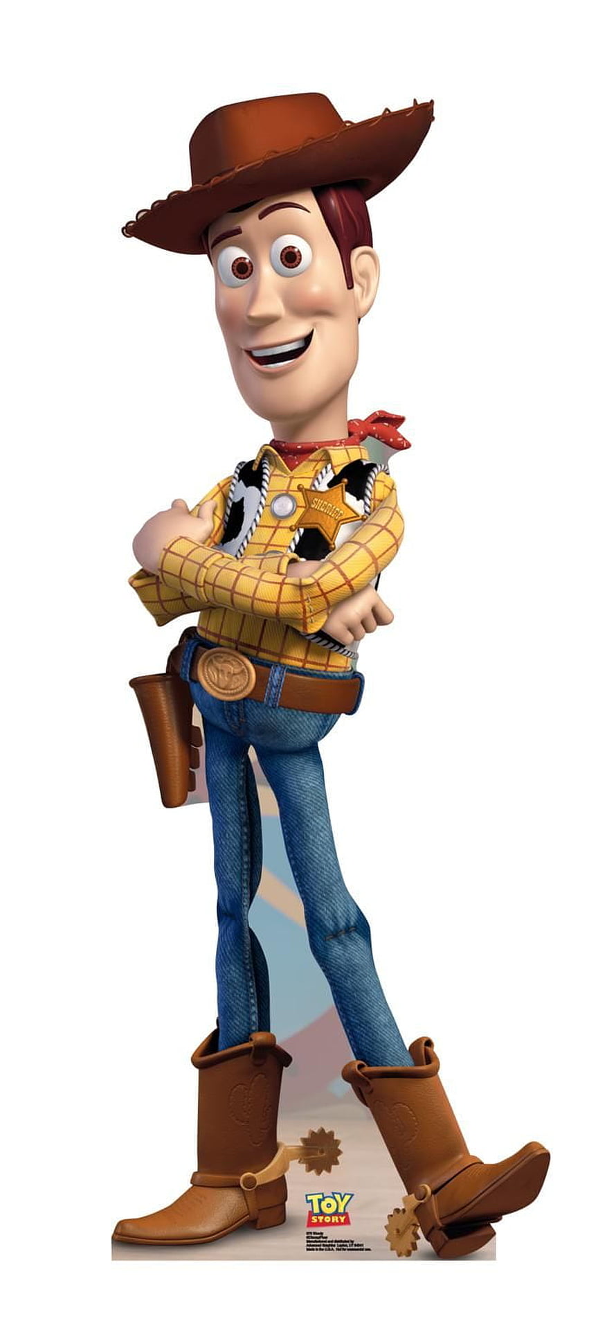 Woody from Toy Story in Cowboy Outfit with Hat and Sheriff Badge HD phone wallpaper
