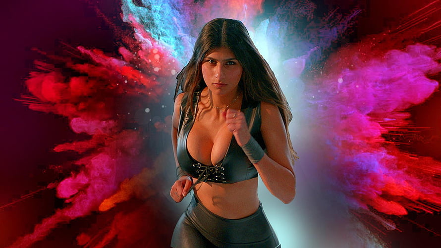Woman in Black Combat Gear with Colorful Smoke Background, AmmoniaSport: Mia Khalifa tackles Steve Smith, mia khalifa HD wallpaper