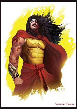 Shiva Rajkumar as KGF Rocky in Golden Armor and Red Cape HD phone wallpaper