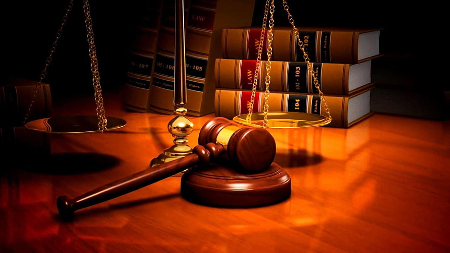 Wooden Gavel and Scales of Justice on a Desk with Law Books HD wallpaper
