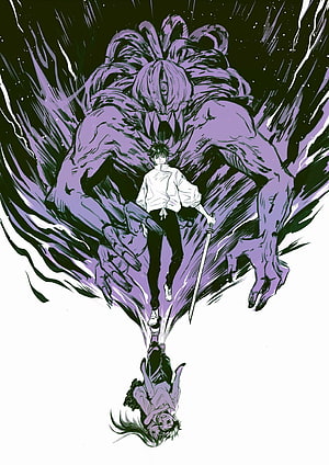 Jujutsu Kaisen Yuji Itadori and Sukuna Anime Illustration HD phone wallpaper