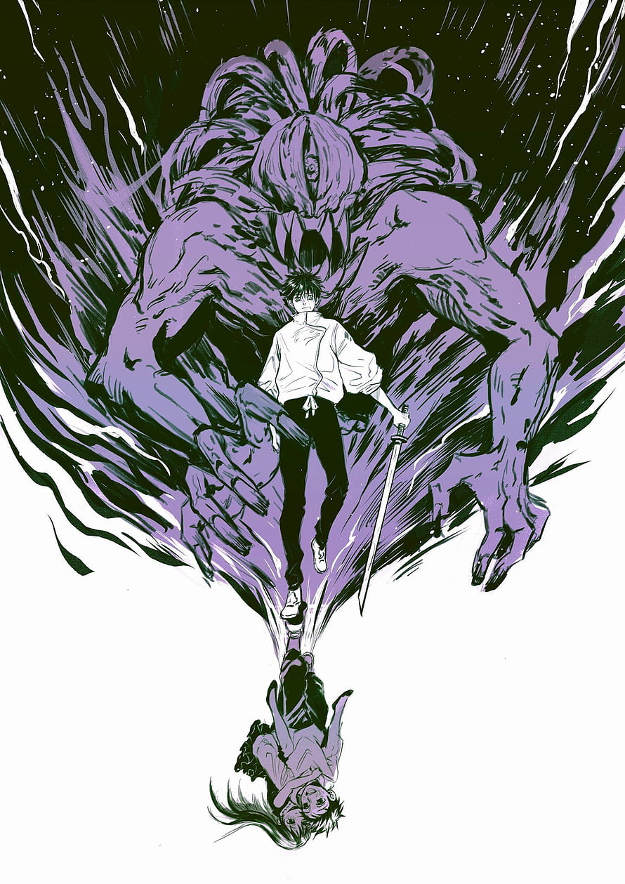Jujutsu Kaisen Yuji Itadori and Sukuna Anime Illustration HD phone wallpaper