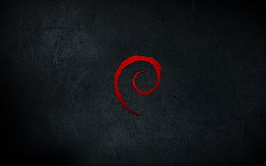 Dark Textured Background with Red Spiral Symbol HD wallpaper
