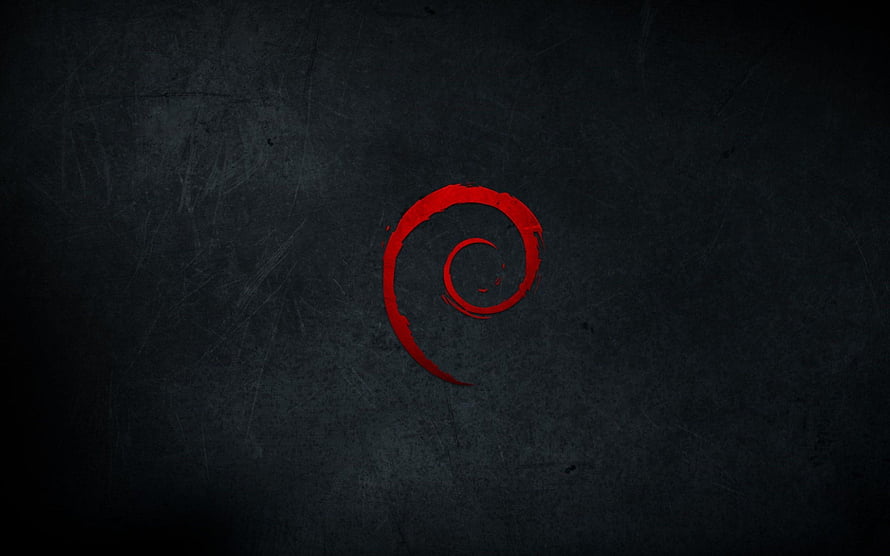 Dark Textured Background with Red Spiral Symbol HD wallpaper