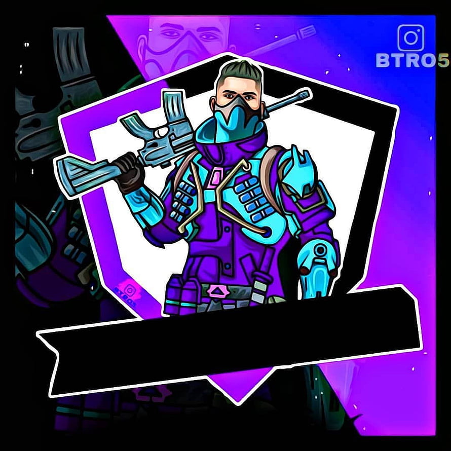 PUBG Mobile Carlo Character Illustration in Purple and Cyan Tactical Gear HD phone wallpaper