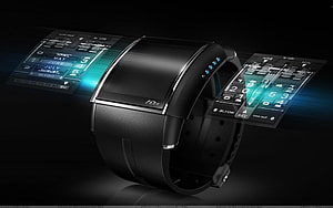 Slyde D5 Smartwatch Concept with Holographic Display and Digital Interface HD wallpaper