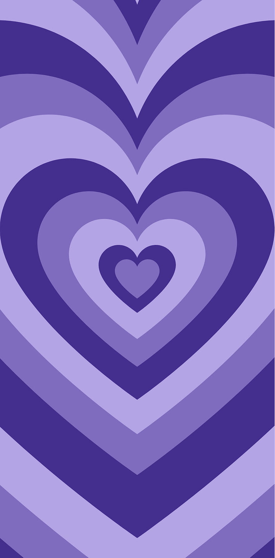 Purple Heart Aesthetic Wallpaper with Layered Geometric Patterns HD phone wallpaper