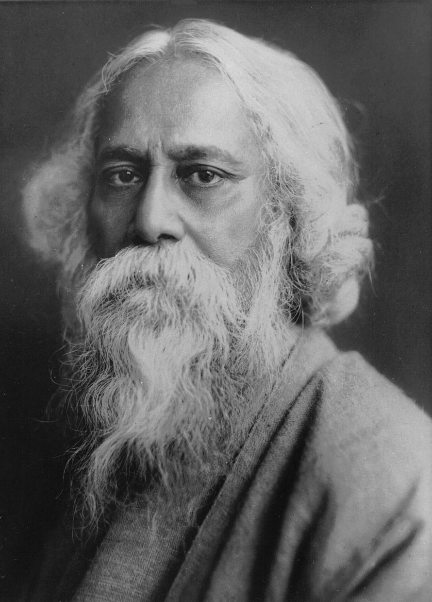Portrait of Rabindranath Tagore with Long White Beard and Traditional Robe HD phone wallpaper