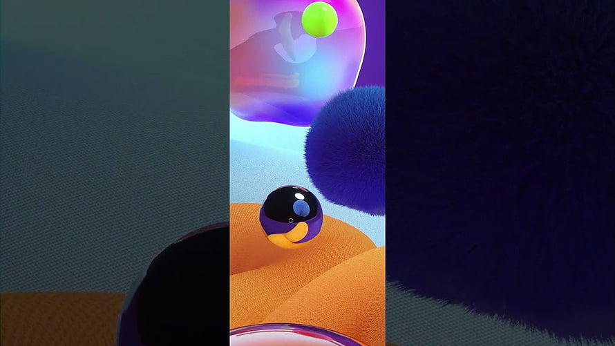 Abstract 3D Render With Glossy Spheres, Fuzzy Textures, And Vibrant Colors HD wallpaper