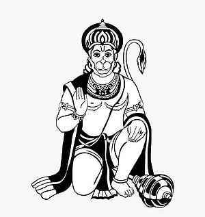 Hanuman Line Art Illustration, Hanuman New Clipart, hanuman sketch HD phone wallpaper