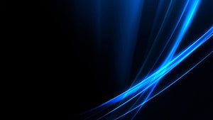 Abstract Blue Light Streaks on Dark Background Minimalist Digital Art HD wallpaper