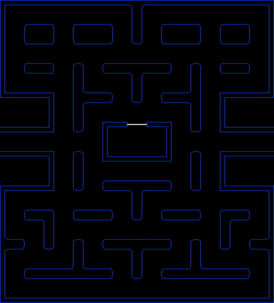 Pac-Man Style Blue Neon Maze on Black Background, What I Learned from Building a Pacman Clone – Sam Entries, pac man background HD phone wallpaper