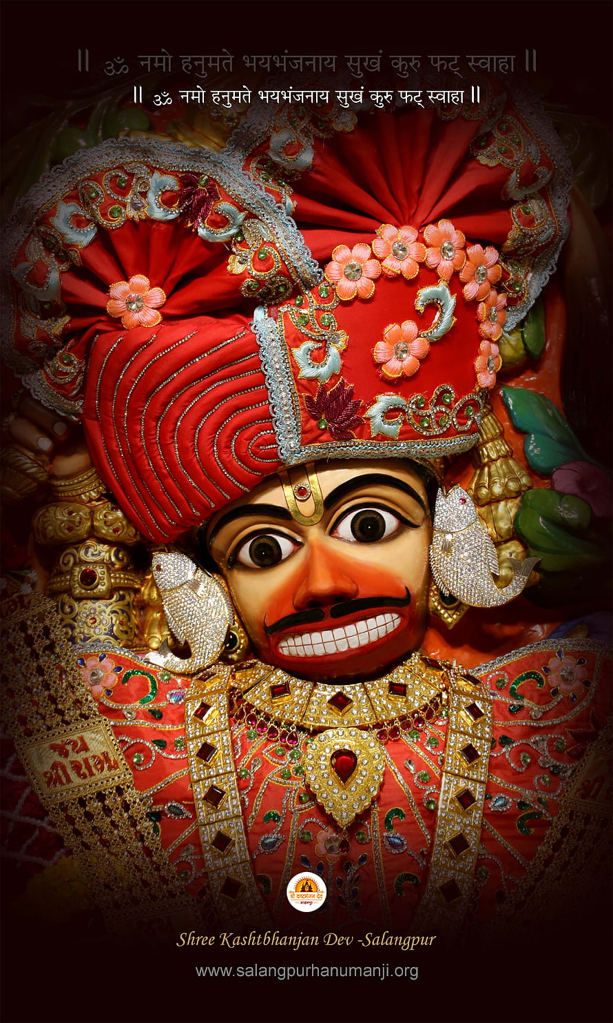 Shree Kashitbhanjan Dev Hanumanji Salangpur Portrait, Welcome to Kashtbhanjandev Temple, kastbhanjan dev HD phone wallpaper