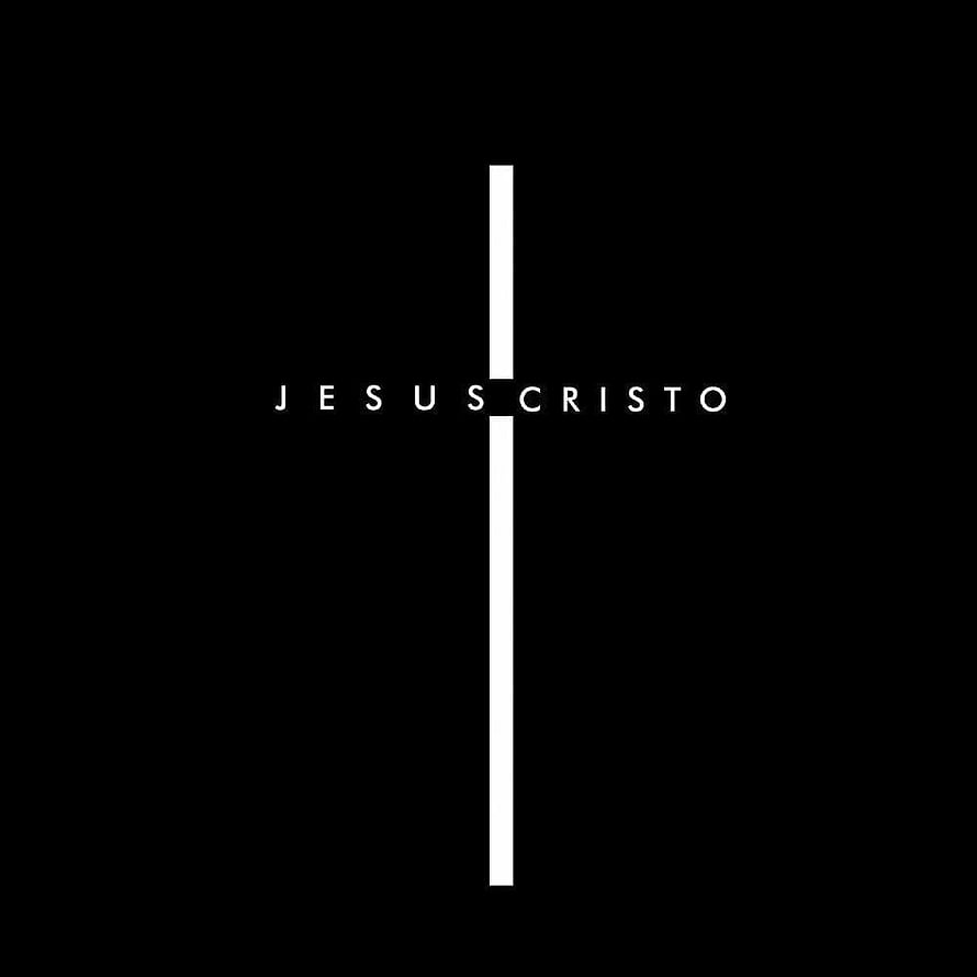 Minimalist Jesus Cristo Cross Design on Black Background HD phone wallpaper