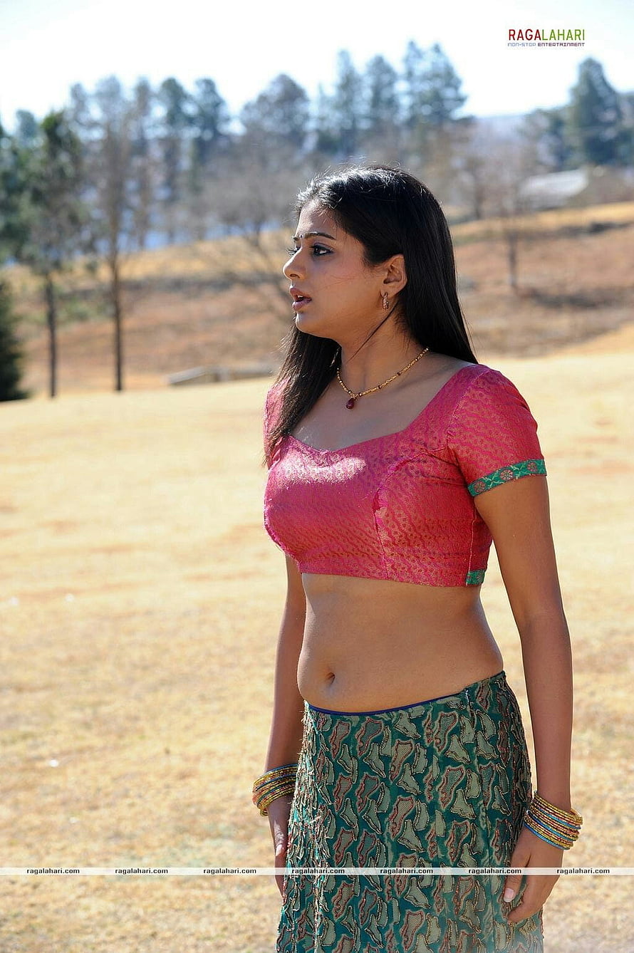 Priyamani in Traditional Pink Blouse and Green Patterned Skirt in Outdoor Field HD phone wallpaper