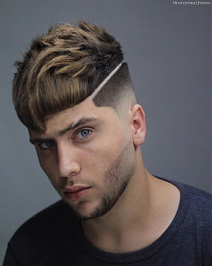 Modern Men's Undercut With Textured Top And Sharp Line Design HD phone wallpaper