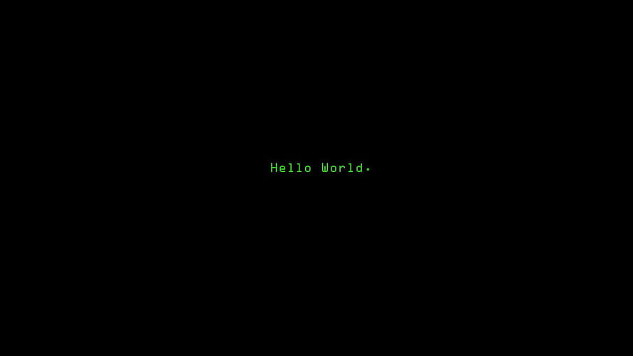 Minimalist Green Terminal Text on Black Background HD wallpaper