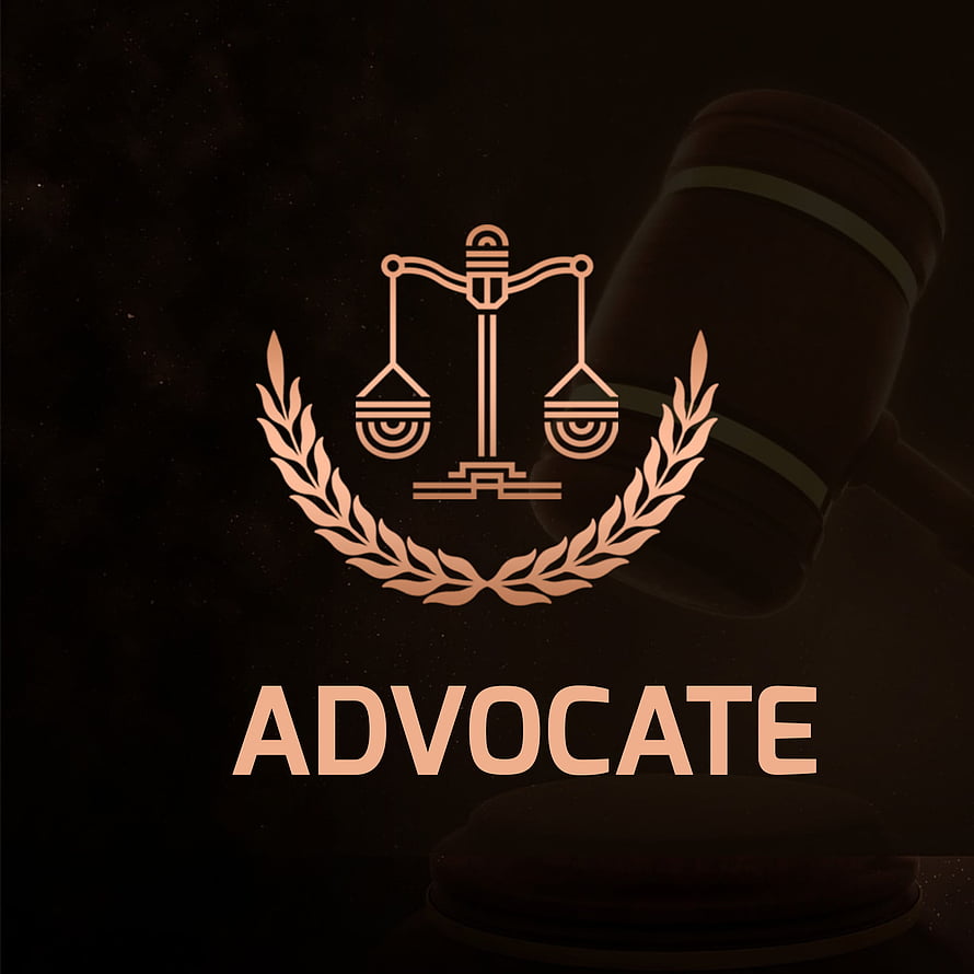 Advocate Law Firm Logo with Scales of Justice and Gavel on Dark Background HD phone wallpaper