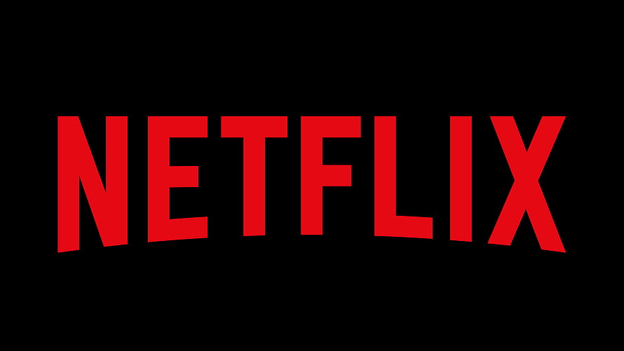 Netflix Brand Logo in Bold Red Typography on a Solid Black Background HD wallpaper