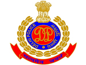 Official Emblem of the Delhi Police Featuring Ashoka Lion Capital and Satyameva Jayate Motto HD wallpaper