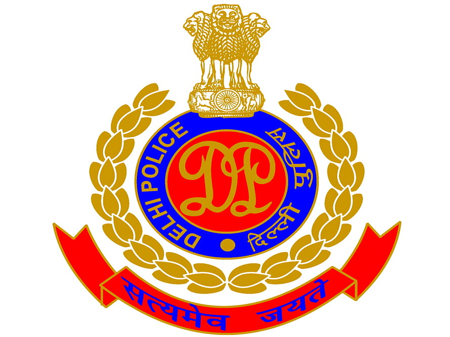 Official Emblem of the Delhi Police Featuring Ashoka Lion Capital and Satyameva Jayate Motto HD wallpaper