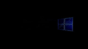 Windows 10 Logo on Black Background Minimalist Desktop Wallpaper HD wallpaper