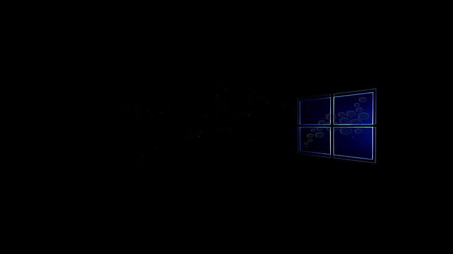 Windows 10 Logo on Black Background Minimalist Desktop Wallpaper HD wallpaper