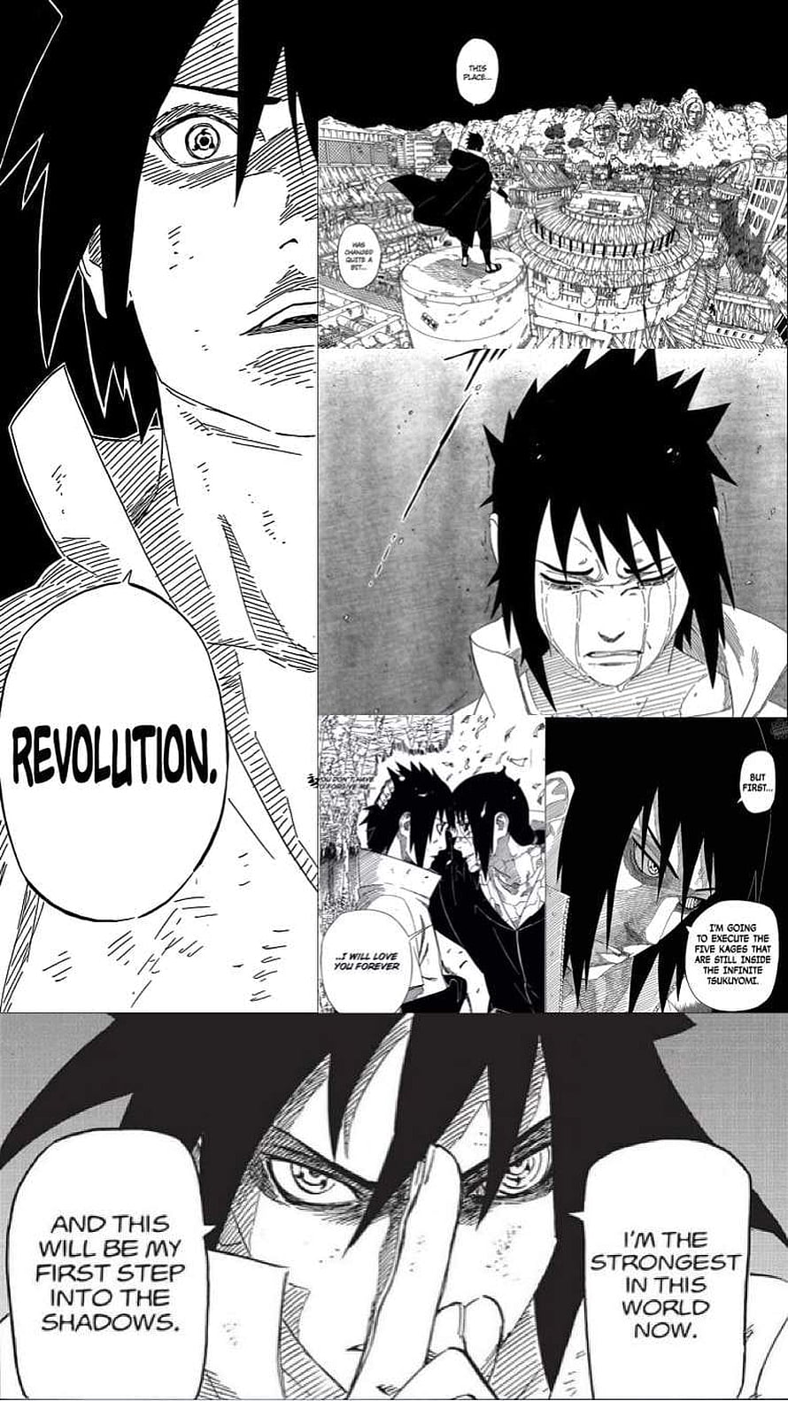 Madara Uchiha declares revolution and infinite tsukuyomi in Naruto manga panels, naruto manga panels, #Manga Panel HD phone wallpaper