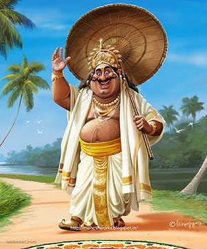 Kumbhakarna Waking Up From Sleep With Parasol And Traditional Attire HD phone wallpaper