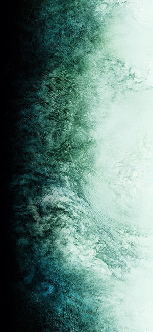 Midnight Green Abstract Texture with Flowing Turquoise and White Marble Patterns HD phone wallpaper