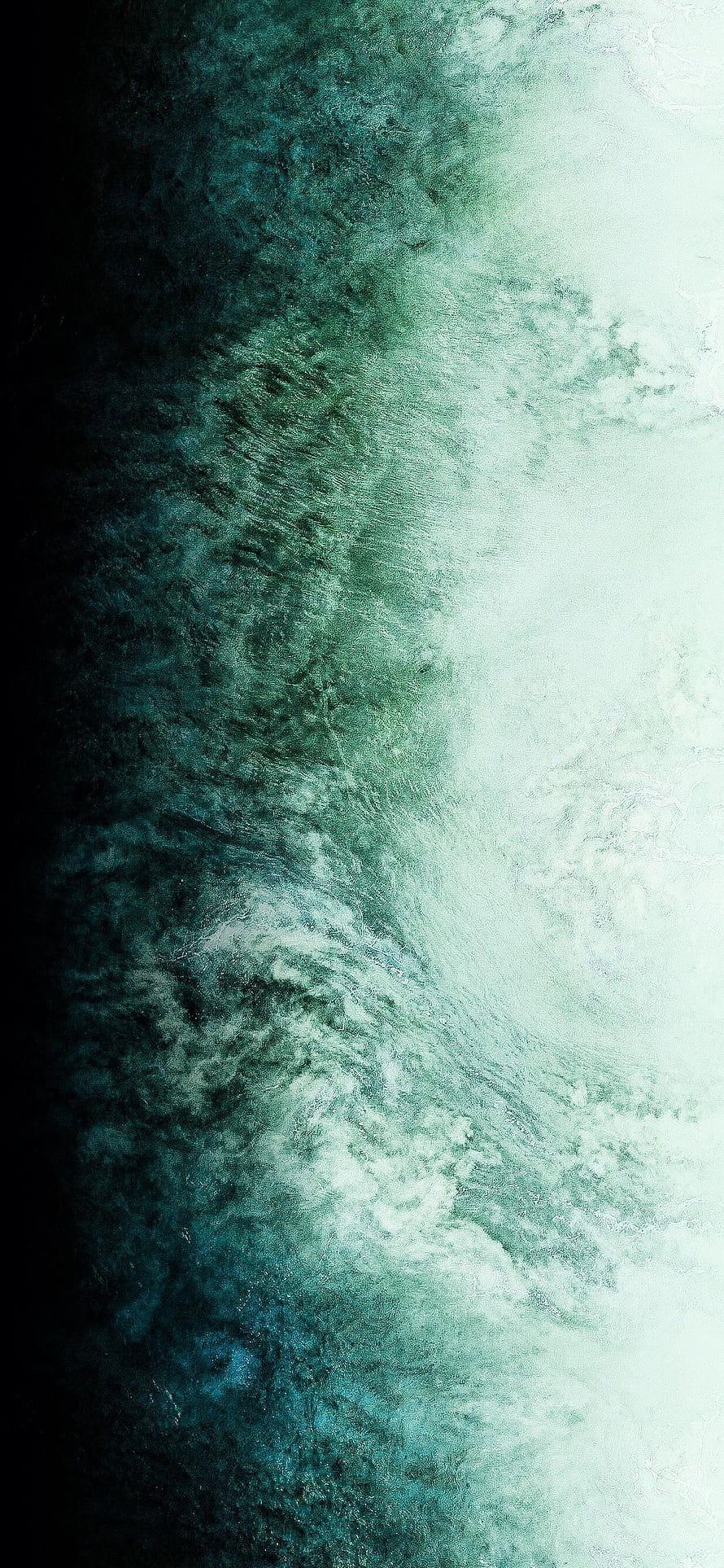 Midnight Green Abstract Texture with Flowing Turquoise and White Marble Patterns HD phone wallpaper
